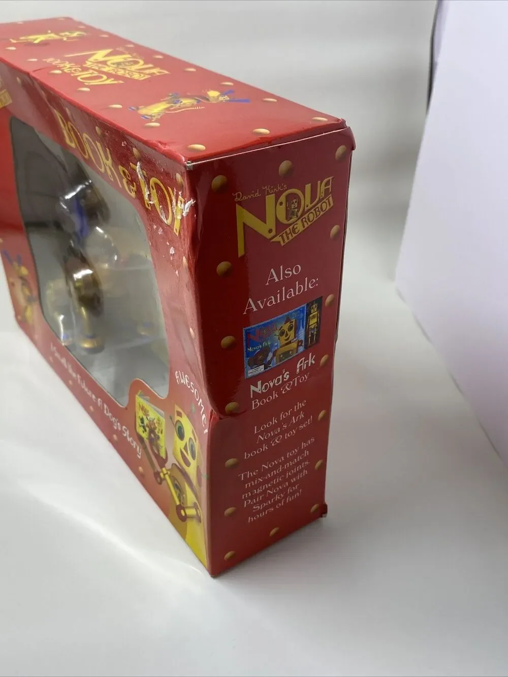 DAVID KIRK'S Nova The Robot Sparky Dog BOOK & TOY Set